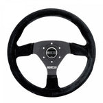 Load image into Gallery viewer, SPARCO 015R383PSN Steering wheel R383, suede, black, diam.330mm, reach 39mm