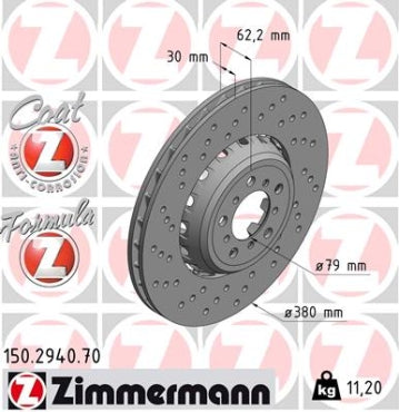 Zimmermann Brake Disc for BMW M2 Coupe (F22, F87) front left