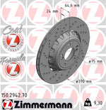 Load image into Gallery viewer, Zimmermann Brake Disc for BMW M2 Coupe (F22, F87) rear left
