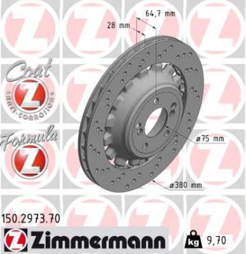 Zimmermann Brake Disc for BMW M2 Coupe (F22, F87) rear left