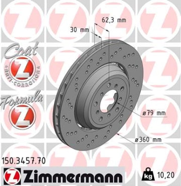 Zimmermann Formular Z Brake Disc for BMW M3 (E90) front left
