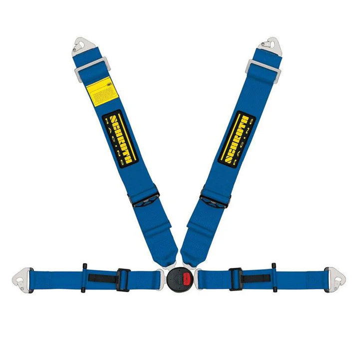 SCHROTH 25171 Seat Belt Profi 2-FE 4-point Right, Asm, Pull Down, ECE, Blue