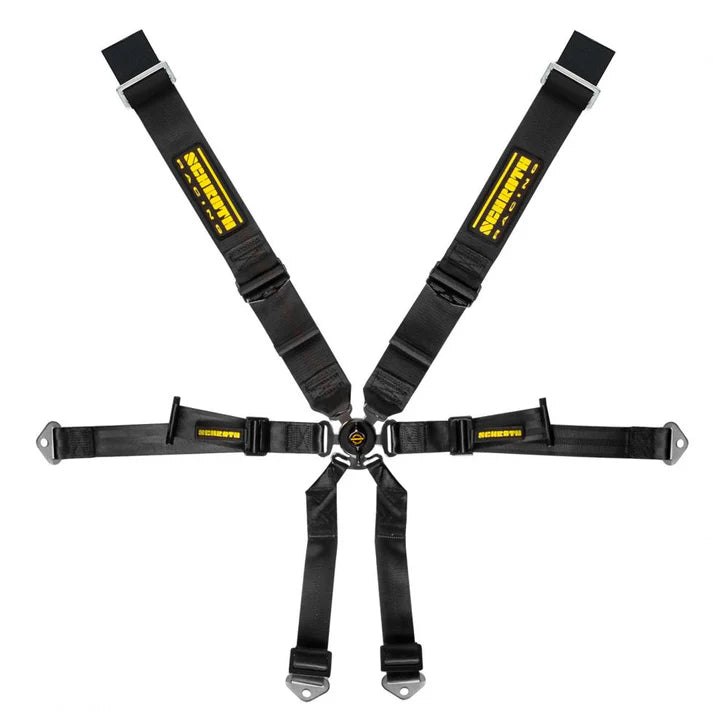 SCHROTH 94650-0 Seat Belt Profi 6-point 3x2 Black for PORSCHE (991)