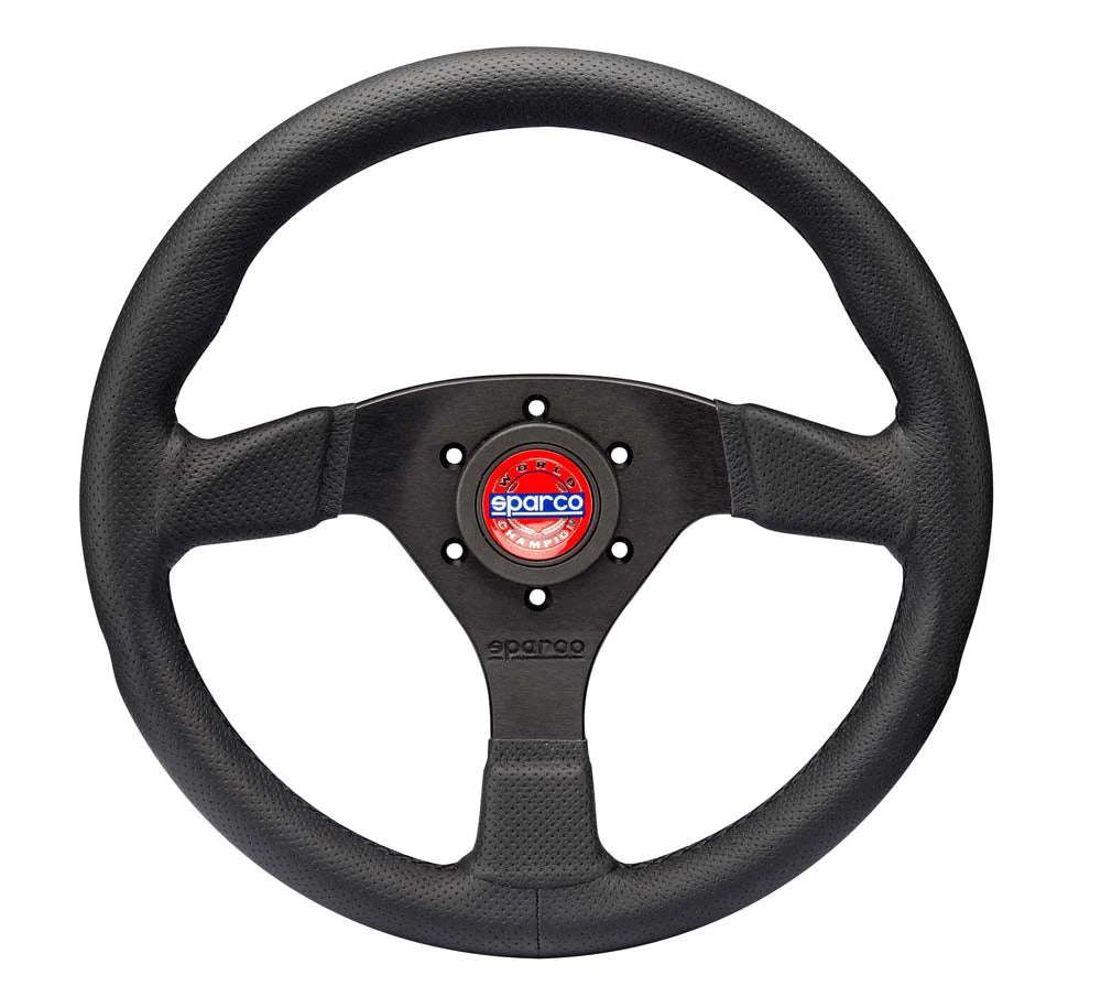 SPARCO 015R383 PLUNNR R383 CHAMPION Streering wheel, dia 330 mm, 39 mm, leather, black