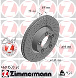 Load image into Gallery viewer, Zimmermann Brake Disc for PORSCHE 911 (991) front right
