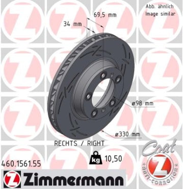 Zimmermann Sport Brake Disc for PORSCHE 911 (991) front right