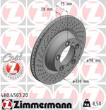 Load image into Gallery viewer, Zimmermann Brake Disc for PORSCHE 911 (991) rear right
