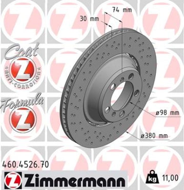 Zimmermann Brake Disc for PORSCHE 911 (991) rear left