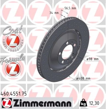 Zimmermann Brake Disc for PORSCHE 911 (992) front left