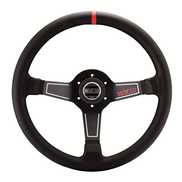 SPARCO 015L750PL Steering wheel L575, leather, black, diam.350mm, reach 63mm