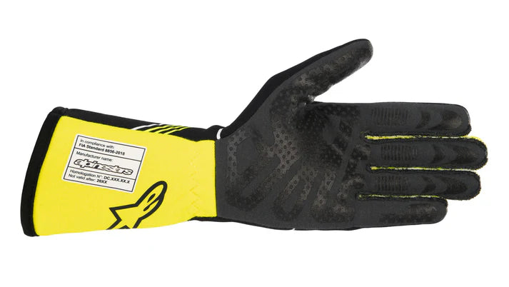 ALPINESTARS 3551023_155_XXL TECH 1-RACE v3 Racing gloves, FIA 8856-2018, black/yellow fluo, Size M