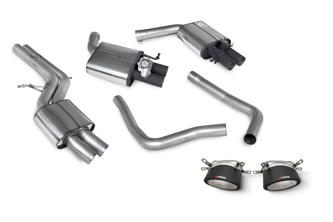 Scorpion Exhausts Audi RS6 Avant C7 Resonated half system with trims