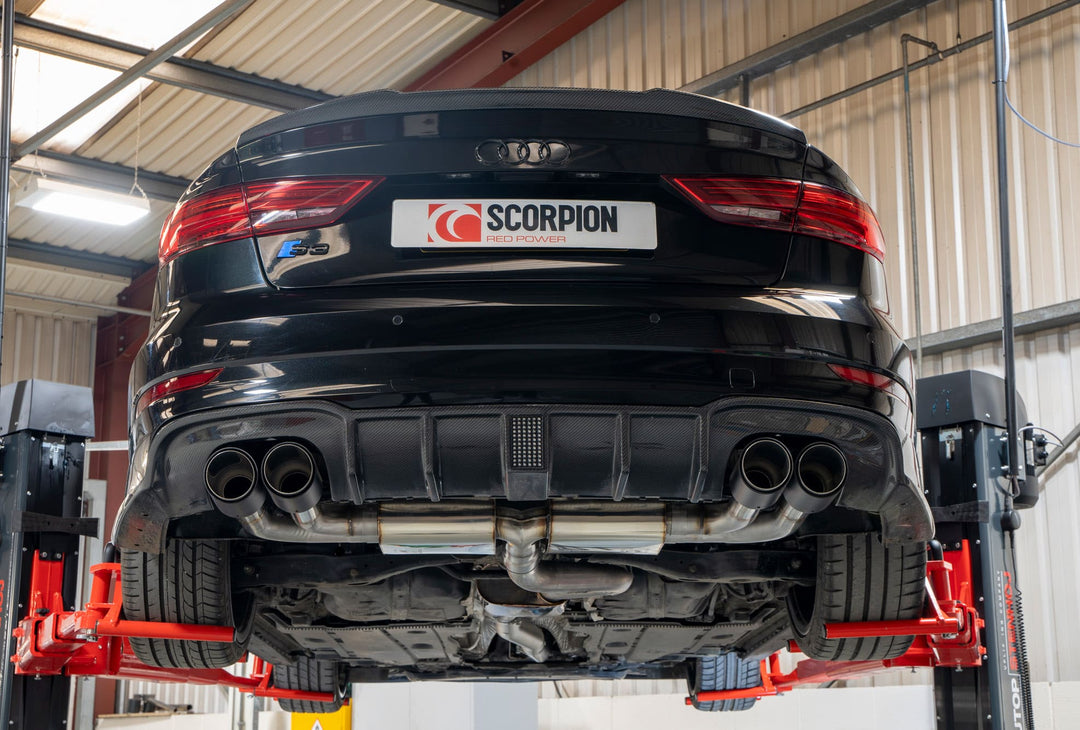 Scorpion Exhausts Audi S3 Saloon 8V Resonated cat/gpf-back system without valves