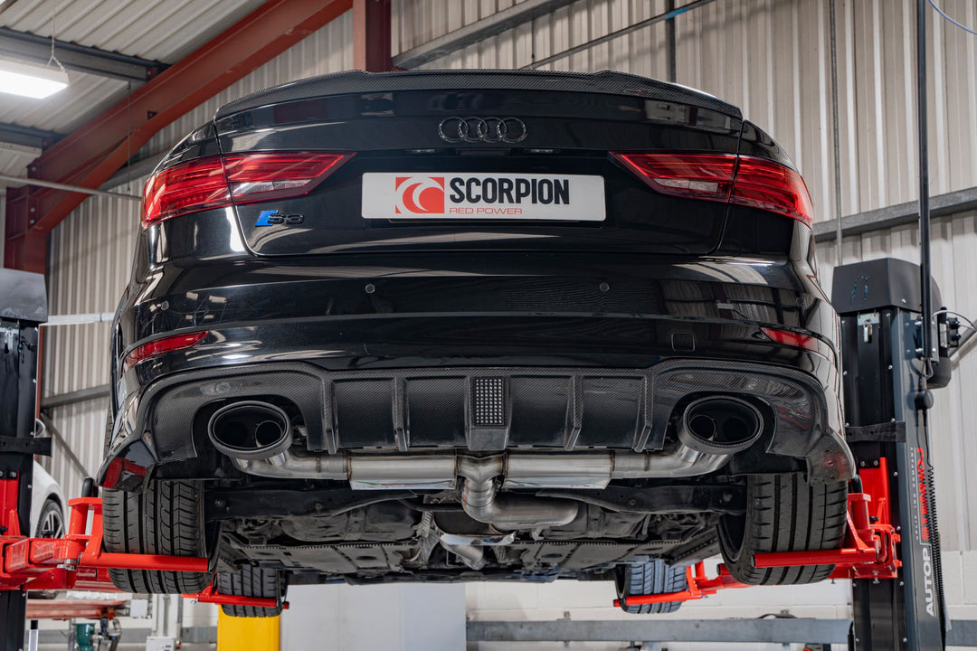 Scorpion Exhausts Audi S3 Saloon 8V Resonated cat/gpf-back system without valves