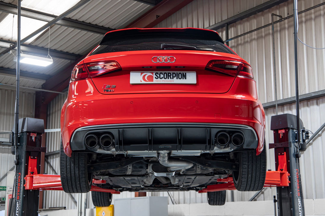 Scorpion Exhausts Audi S3 3-Door/Sportback 8V Resonated cat/gpf-back system with valves