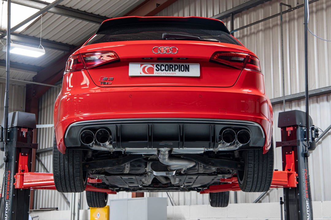 Scorpion Exhausts Audi S3 3-Door/Sportback 8V Resonated cat/gpf-back system with valves