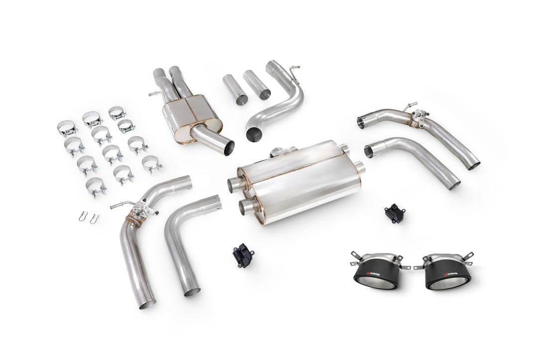 Scorpion Exhausts Audi RS3 8Y Saloon Resonated Cat/GPF-back system with valves
