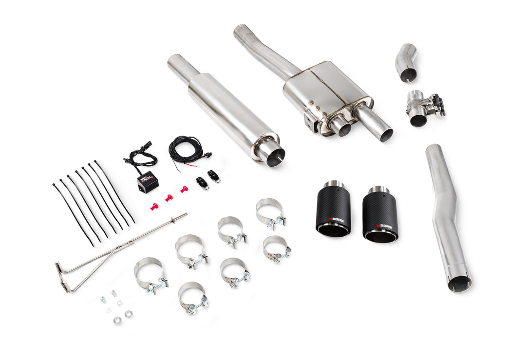 Scorpion Exhausts Mini Cooper S F56, Non-GPF Model Only TunR Resonated cat-back system with valve