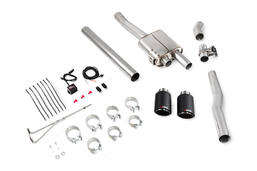 Scorpion Exhausts Mini Cooper S F56, Non-GPF Model Only TunR Non-resonated cat-back system with valve