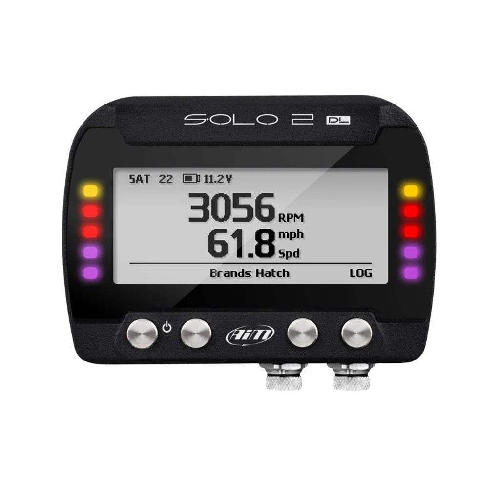 AIM X47SOLO2DL01G0 Lap Timer Solo 2 DL (CAN/K-Line and External Power Cable with OBDII Connector)