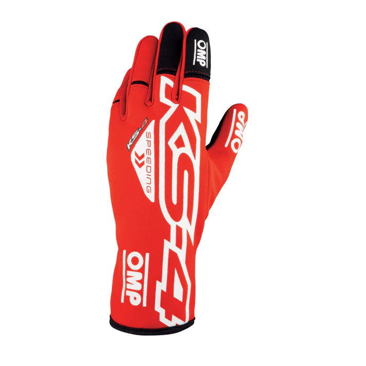 OMP KB0-2750-A01-063-XL KS-4 Gloves my2023 Karting gloves, red/white, size XL