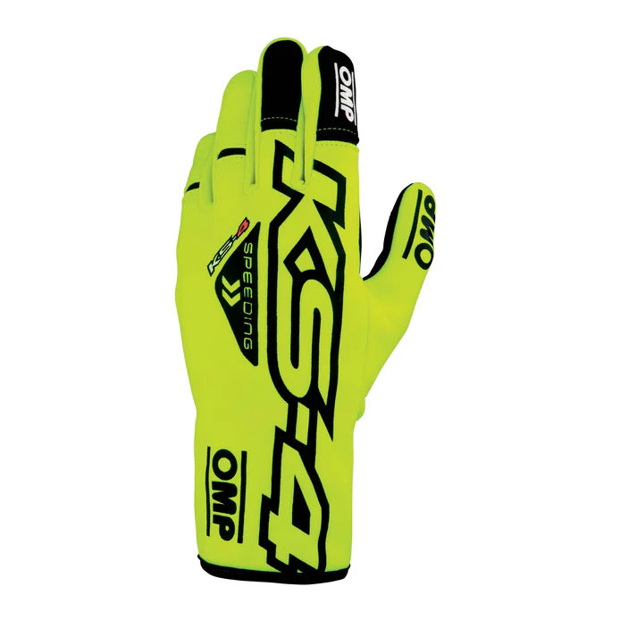 OMP KB0-2750-A01-059-S KS-4 Gloves my2023 Karting gloves, yellow/black, size XXL