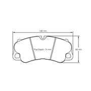 PAGID 4927-RSC1 Front Brake Pads RSC1 for PORSCHE 911 GT3 / GT3RS / Turbo S (991) / Carrera S / GT3 (992)