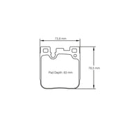 PAGID 4933-RSL1 Rear Brake Pads RSL1 for BMW M2 (F87) / M3 (F80) / M4 (F82)