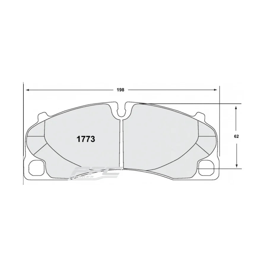 PFC 1773.331.17.44 Front Brake Pads Race 331 CMPD 17 mm for PORSCHE 911 GT3 (992) / GT2RS / GT3RS / Turbo S (991)