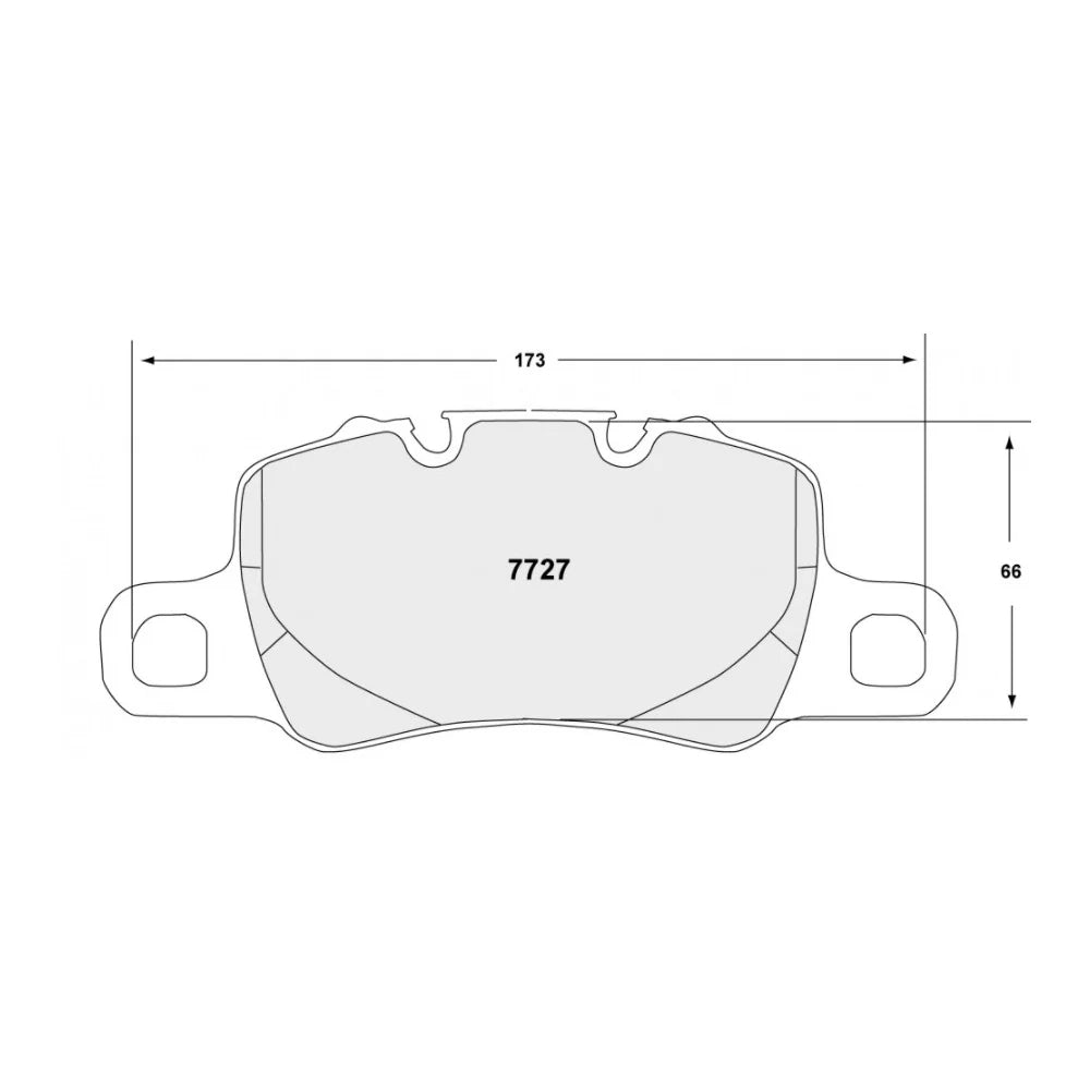 PFC 7727.332.18.44 Rear Brake Pads 332 CMPD 18 mm for PORSCHE 911 GT3 / Turbo (992) / GT3 / GT3RS (991) / 982 Cayman GT4