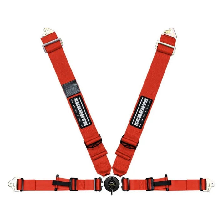 SCHROTH 20201 Seat Belt Profi 2 4-point Left ASM Red